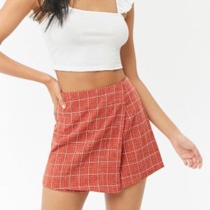 Forever 21 Shorts - NWT Grid Wrap-Front Skort Forever 21 Shorts - NWT Grid Wrap-Front Skort